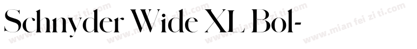 Schnyder Wide XL Bol字体转换